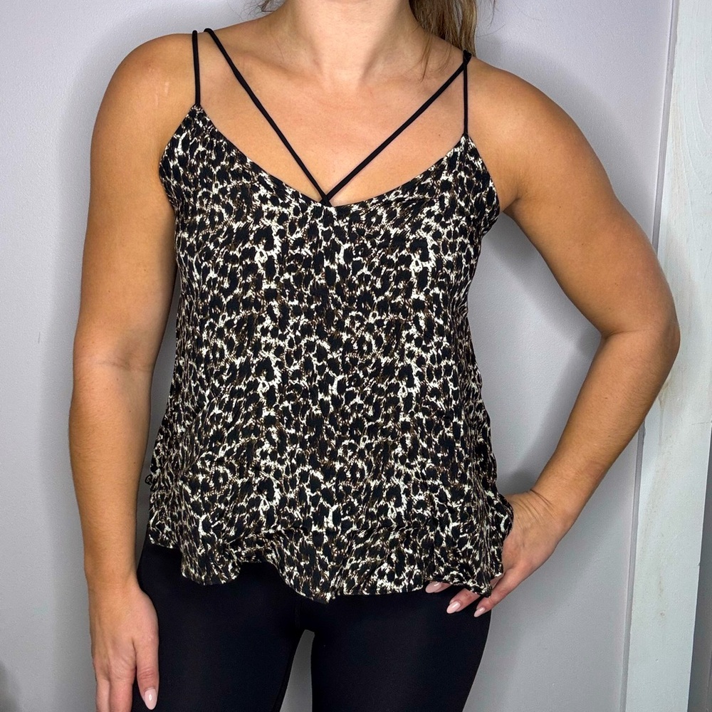 Eight Sixty Strappy Leopard Cheetah Cami Top